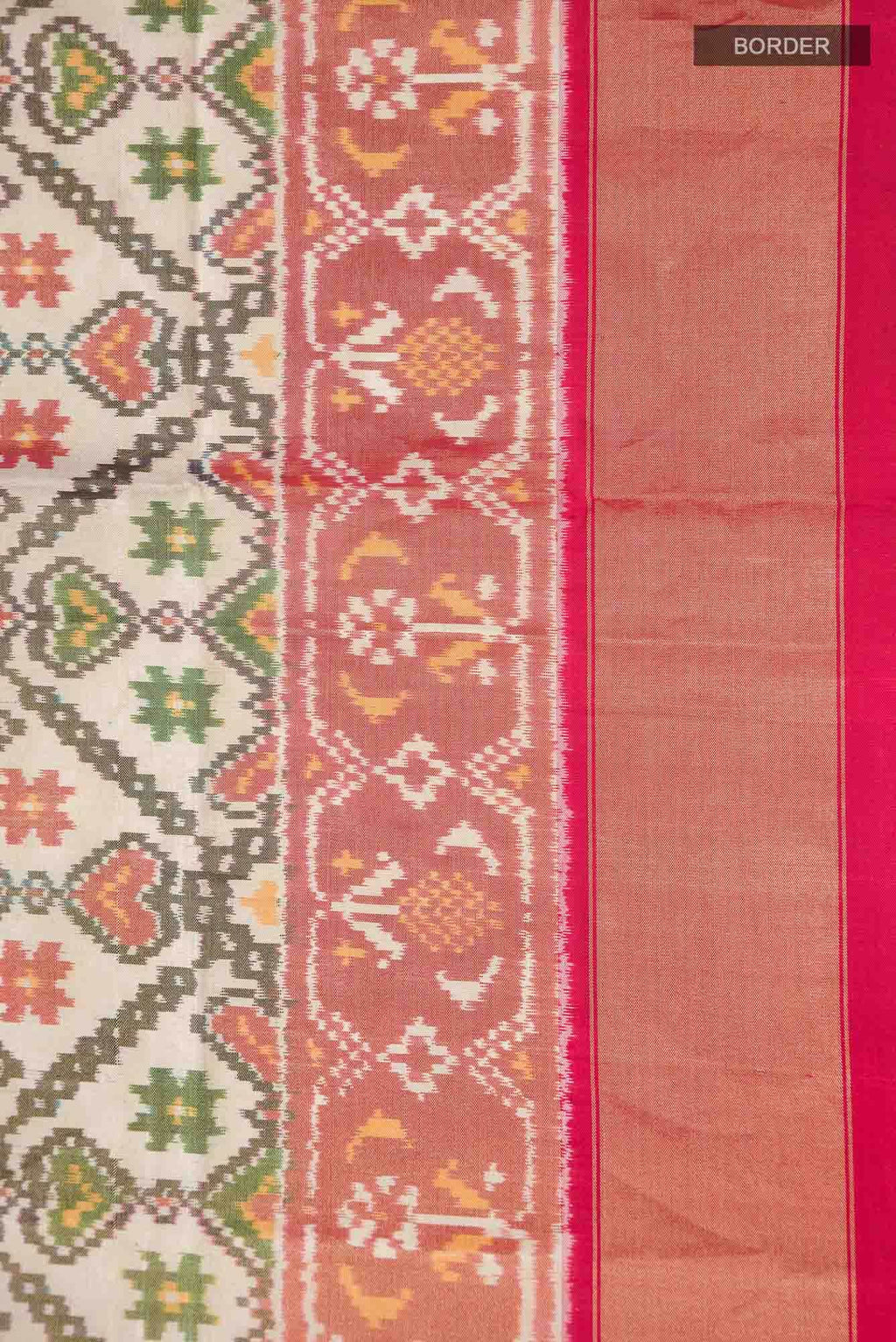 Beige Pochampally Silk Saree