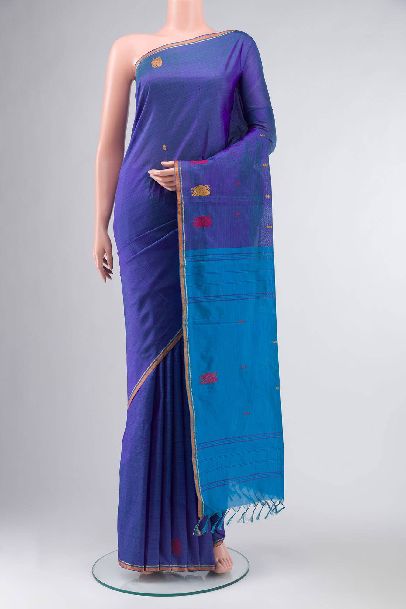 Blue Kanchipuram Silk Saree