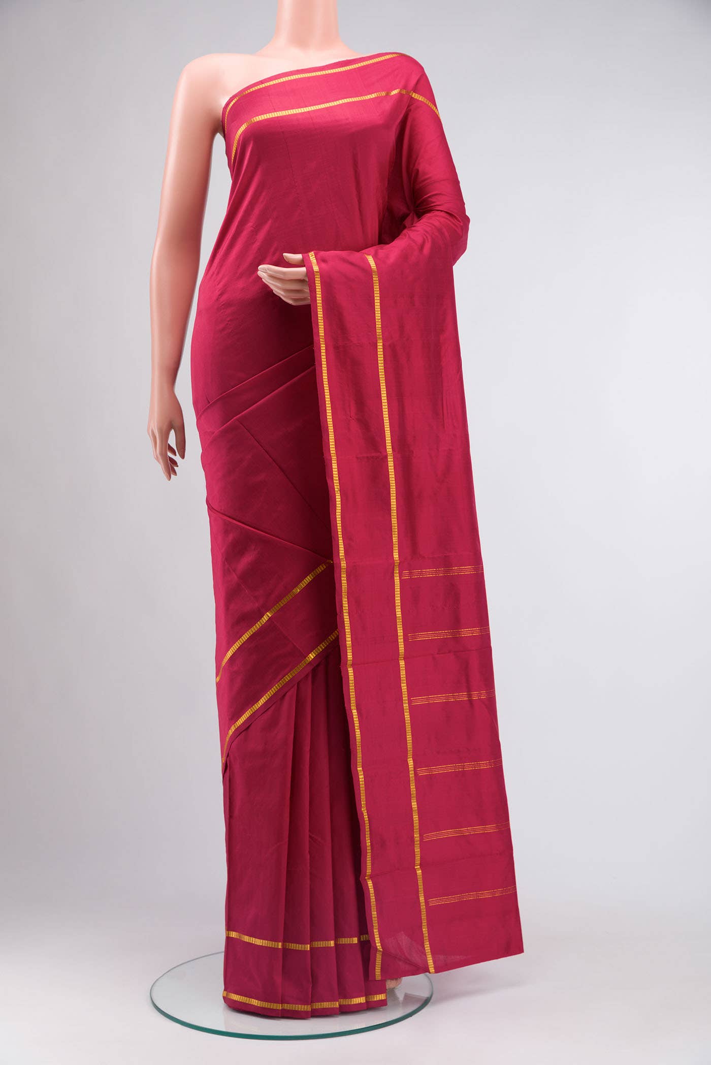 Maroon Kanchipuram Silk Saree