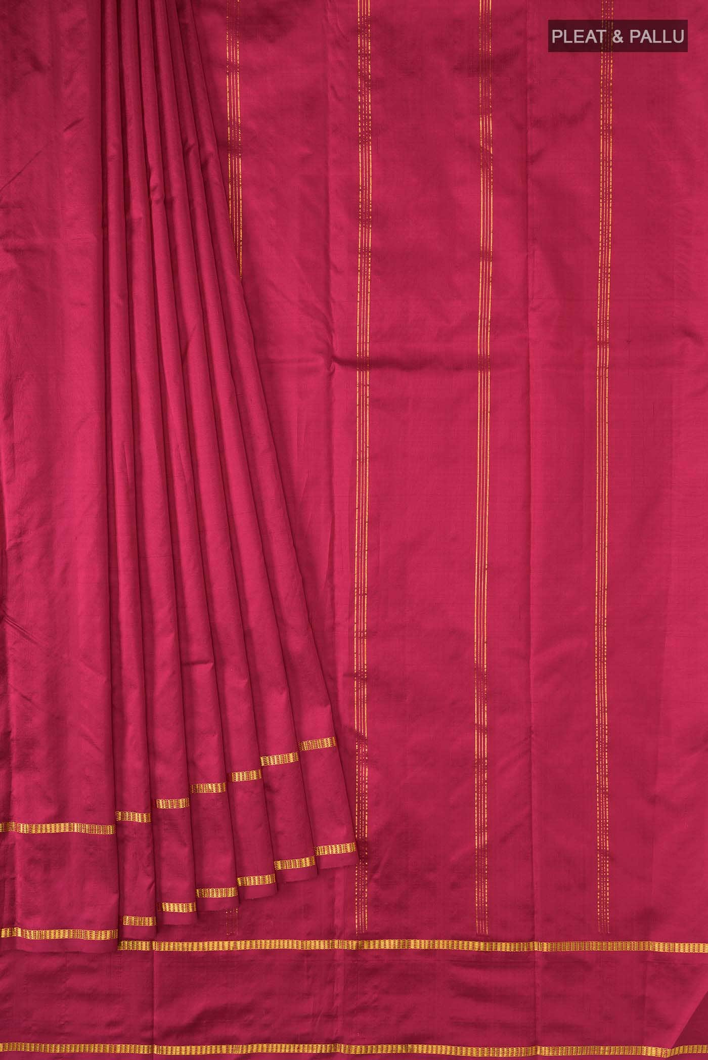 Maroon Kanchipuram Silk Saree