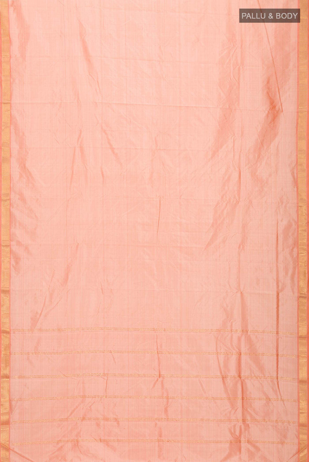 Peach Kanchipuram Silk Saree