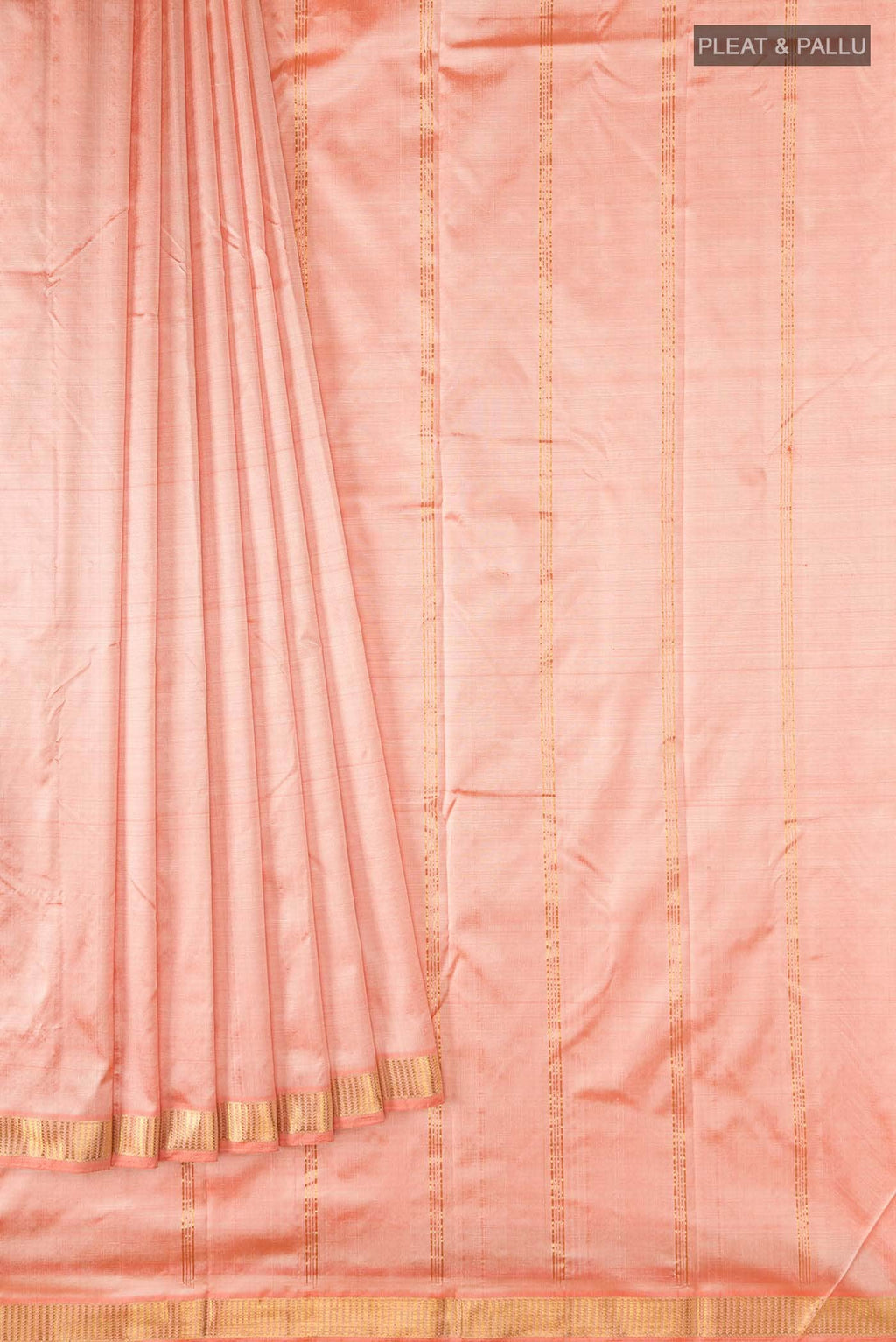 Peach Kanchipuram Silk Saree