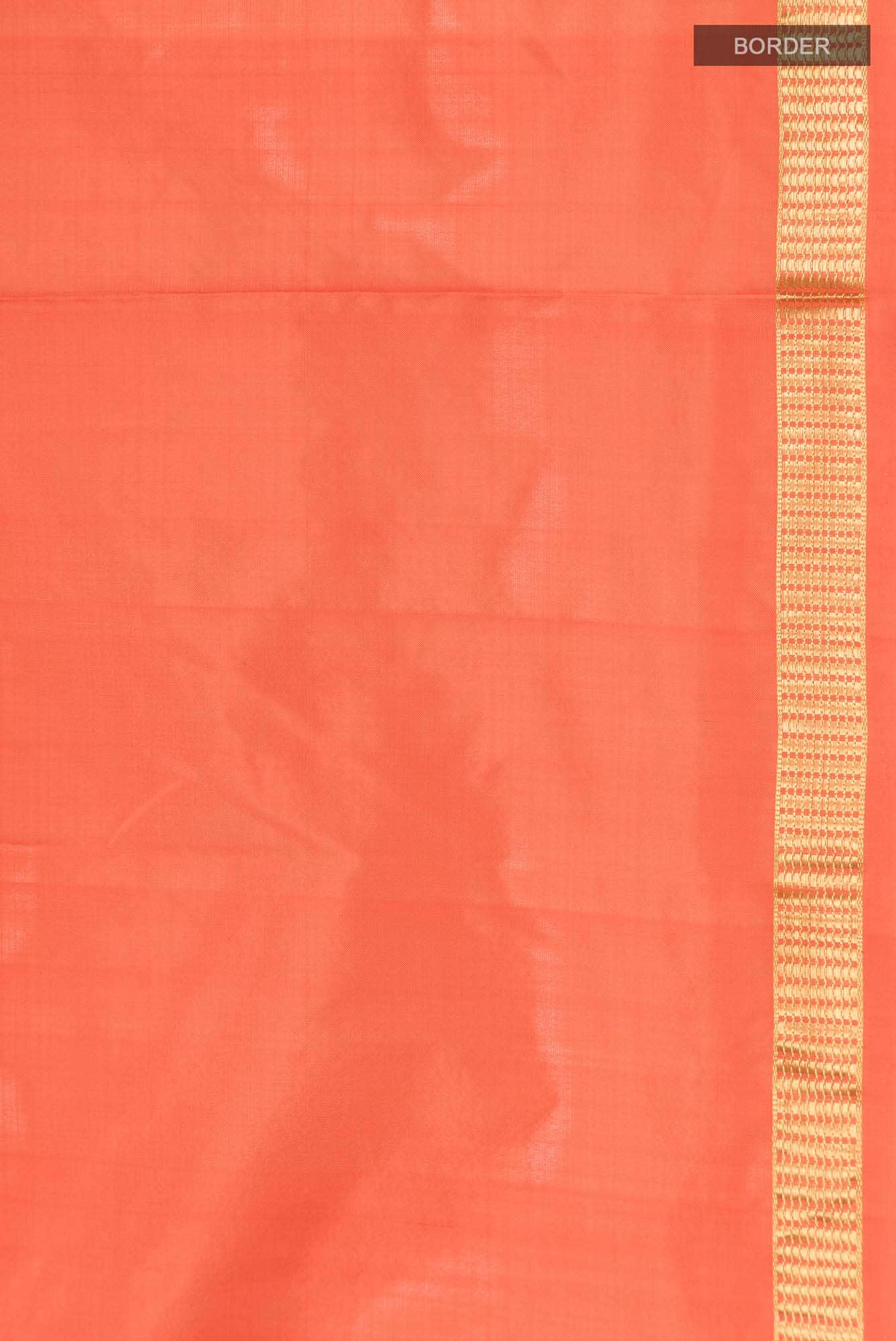 Orange Kanchipuram Silk Saree