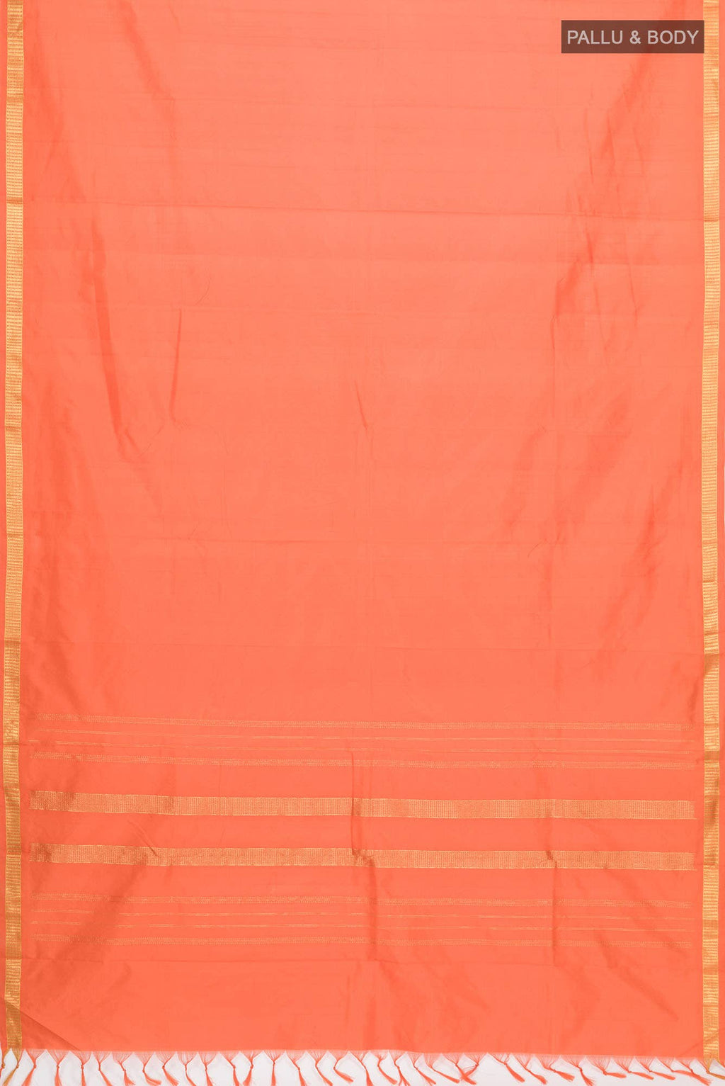 Orange Kanchipuram Silk Saree