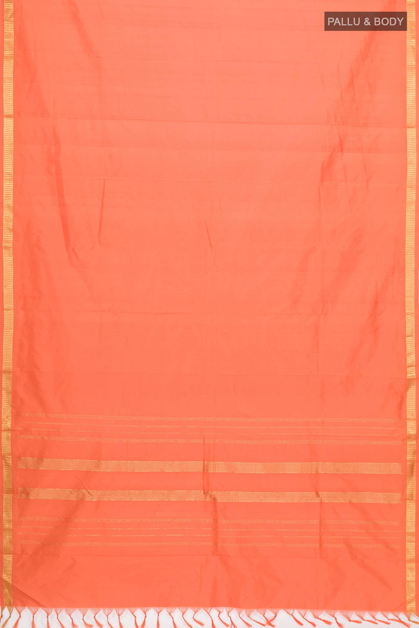 Orange Kanchipuram Silk Saree