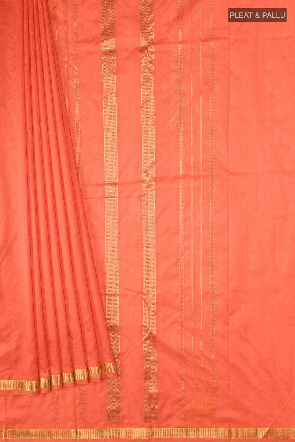 Orange Kanchipuram Silk Saree