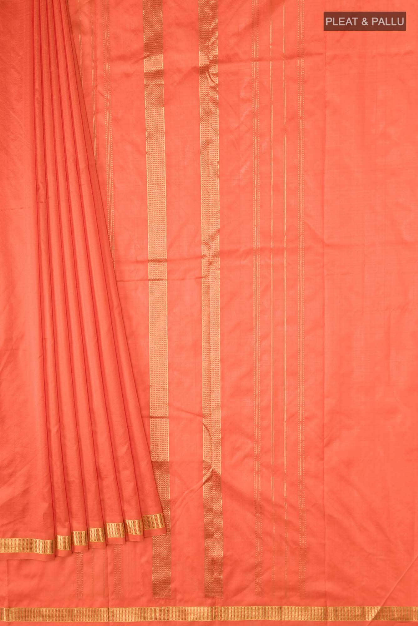 Orange Kanchipuram Silk Saree