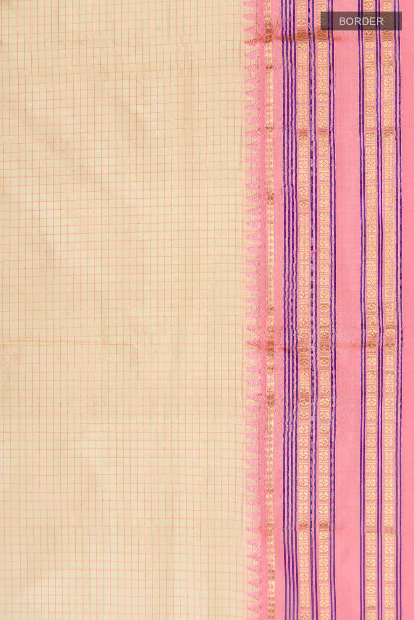 Beige Narayanpet Silk Saree