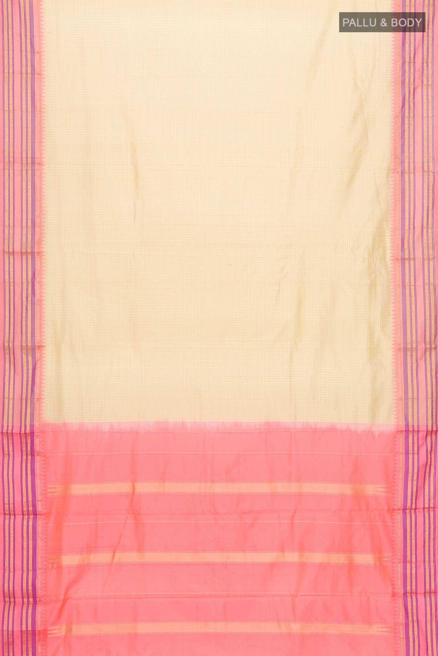 Beige Narayanpet Silk Saree