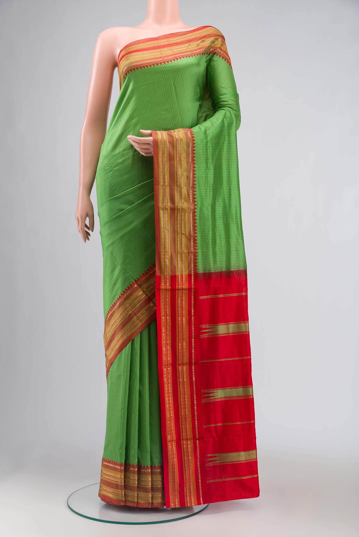 Green Narayanpet Silk Saree