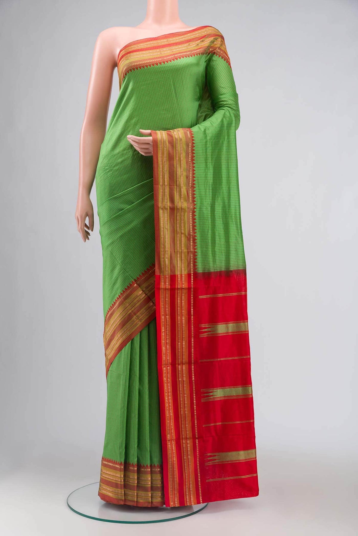 Green Narayanpet Silk Saree
