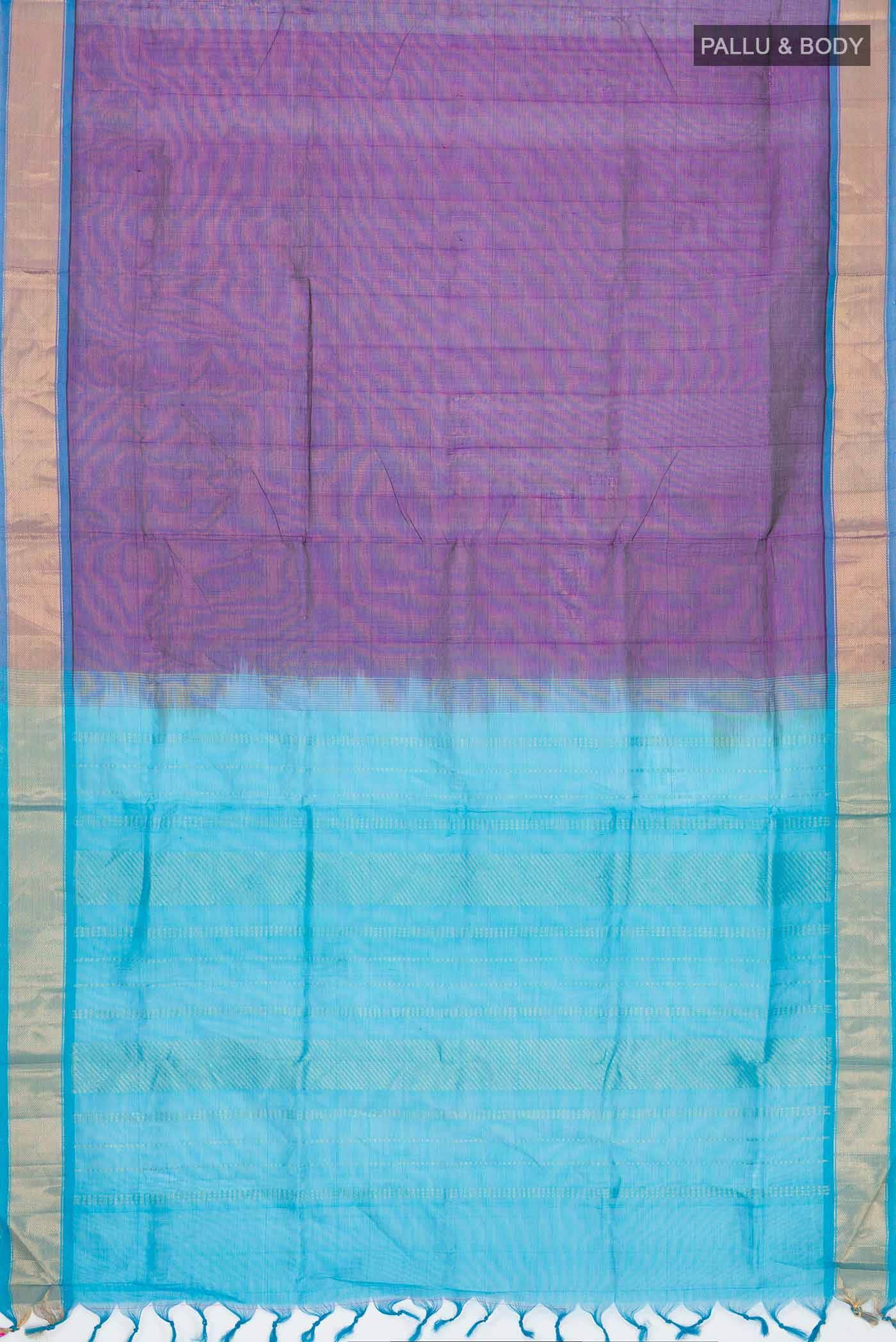 Violet Silk Cotton Saree