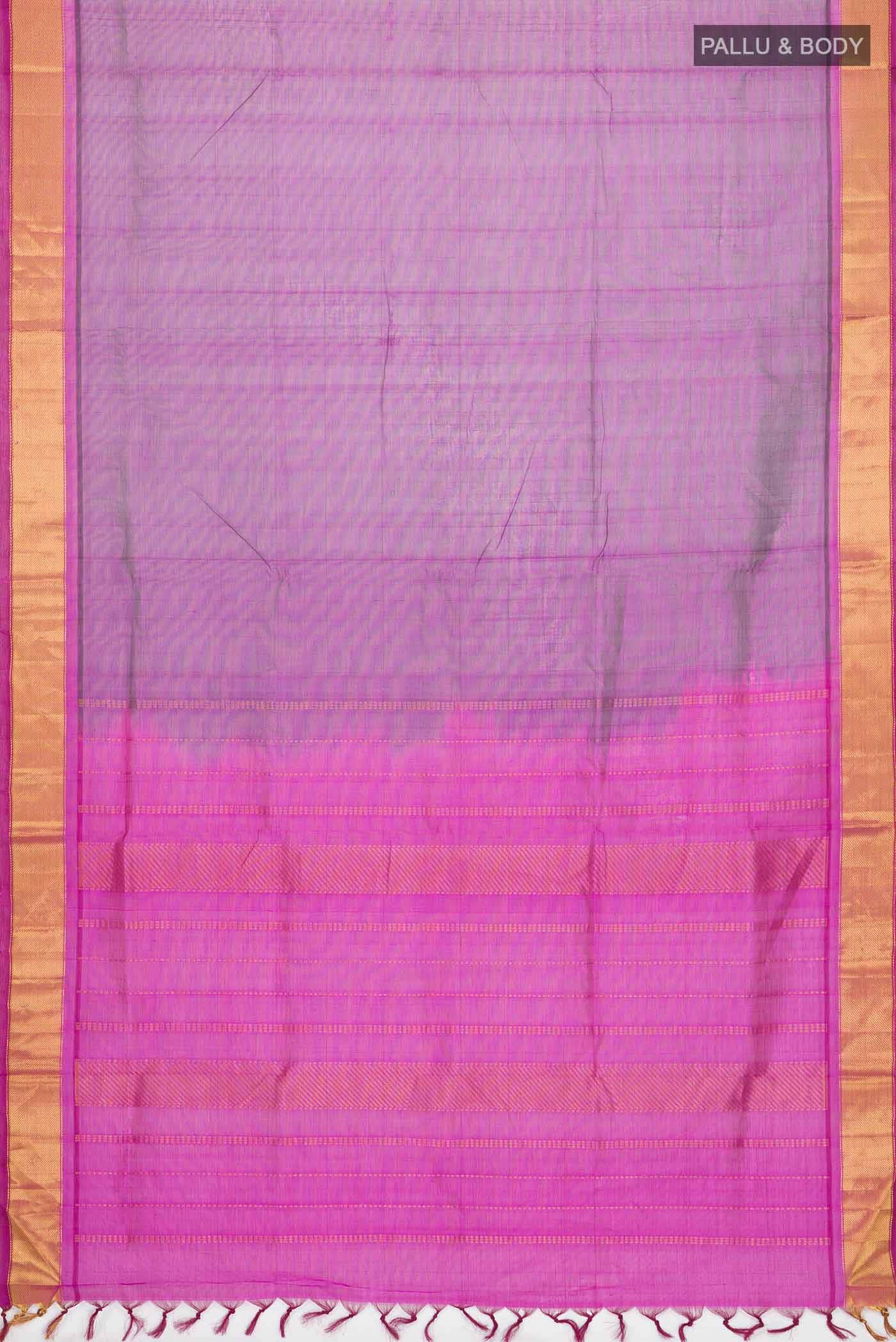 Purple Silk Cotton Saree