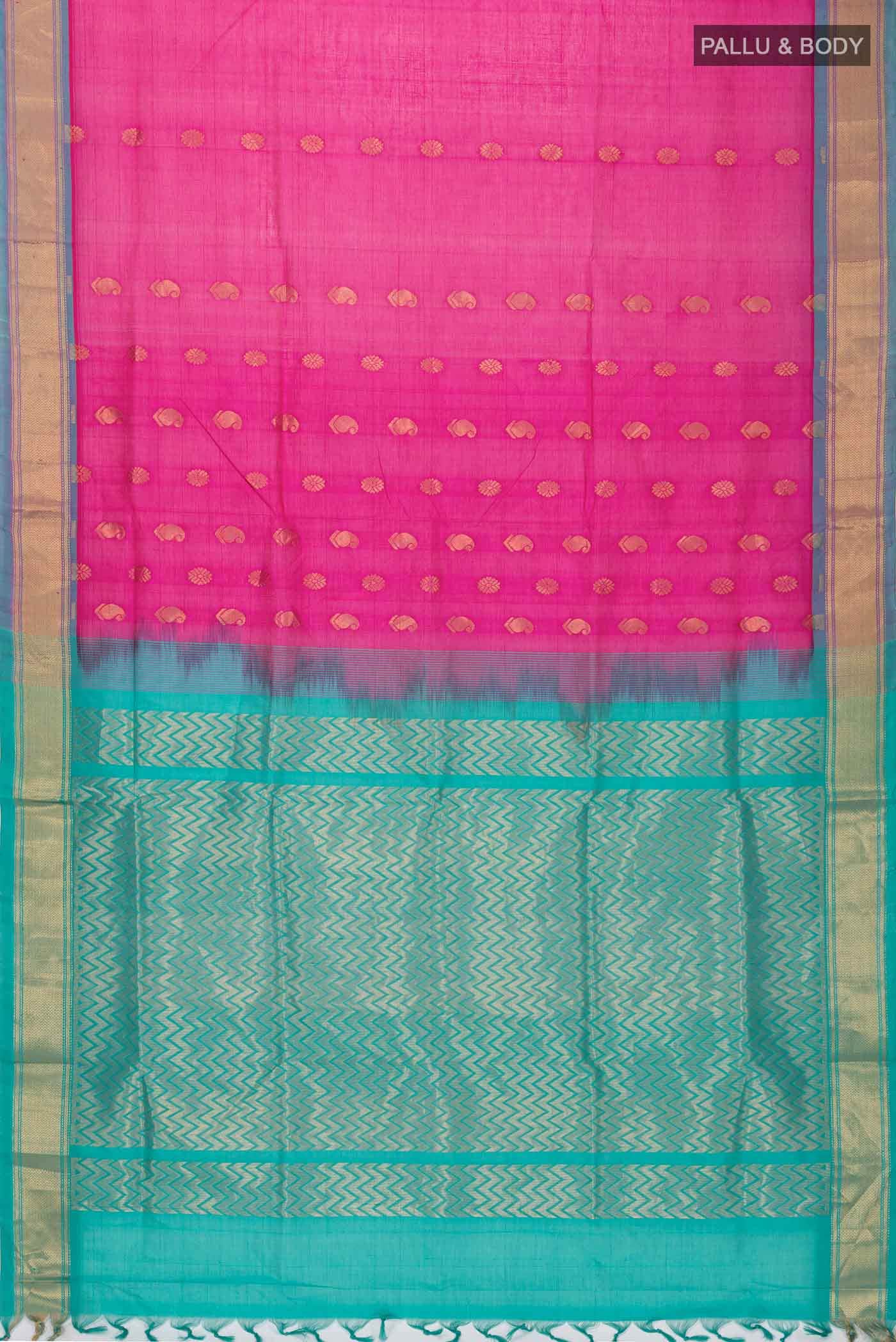 Pink Silk Cotton Saree