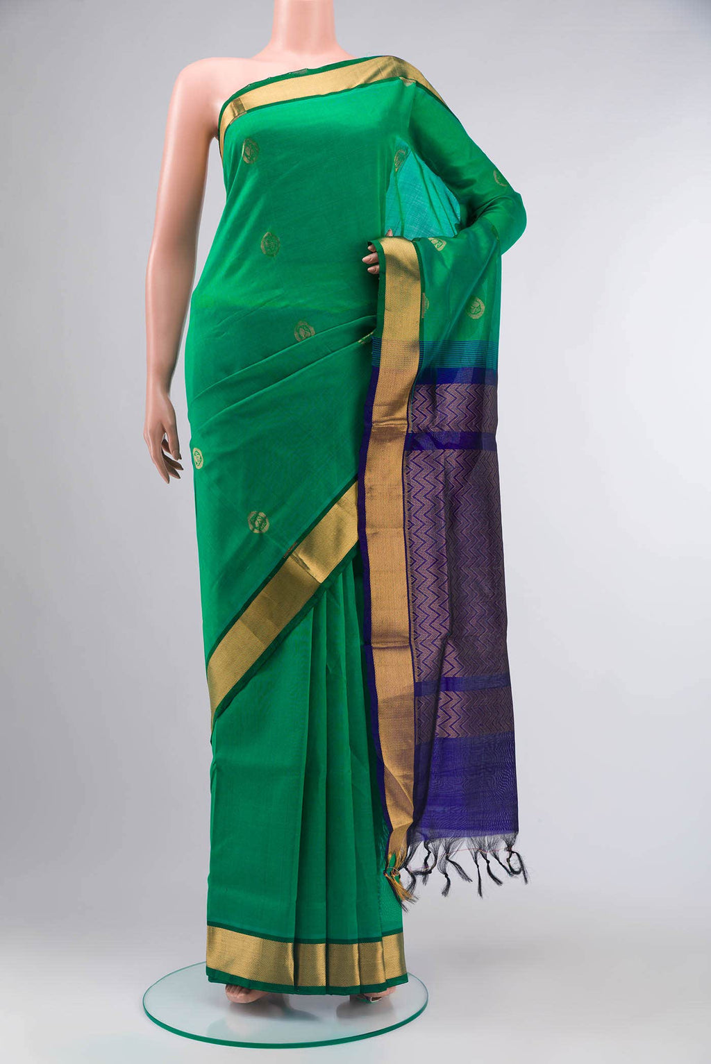 Green Silk Cotton Saree