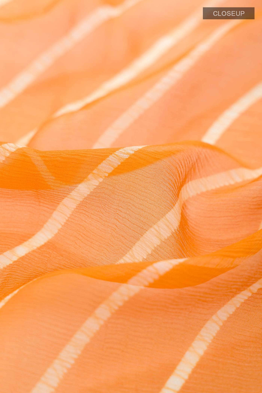 Orange Mysore Chiffon Saree