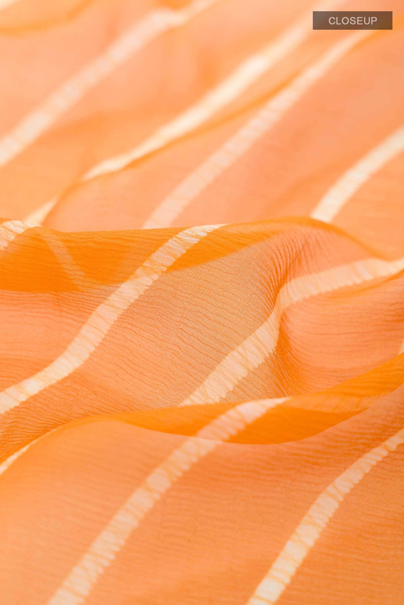 Orange Mysore Chiffon Saree