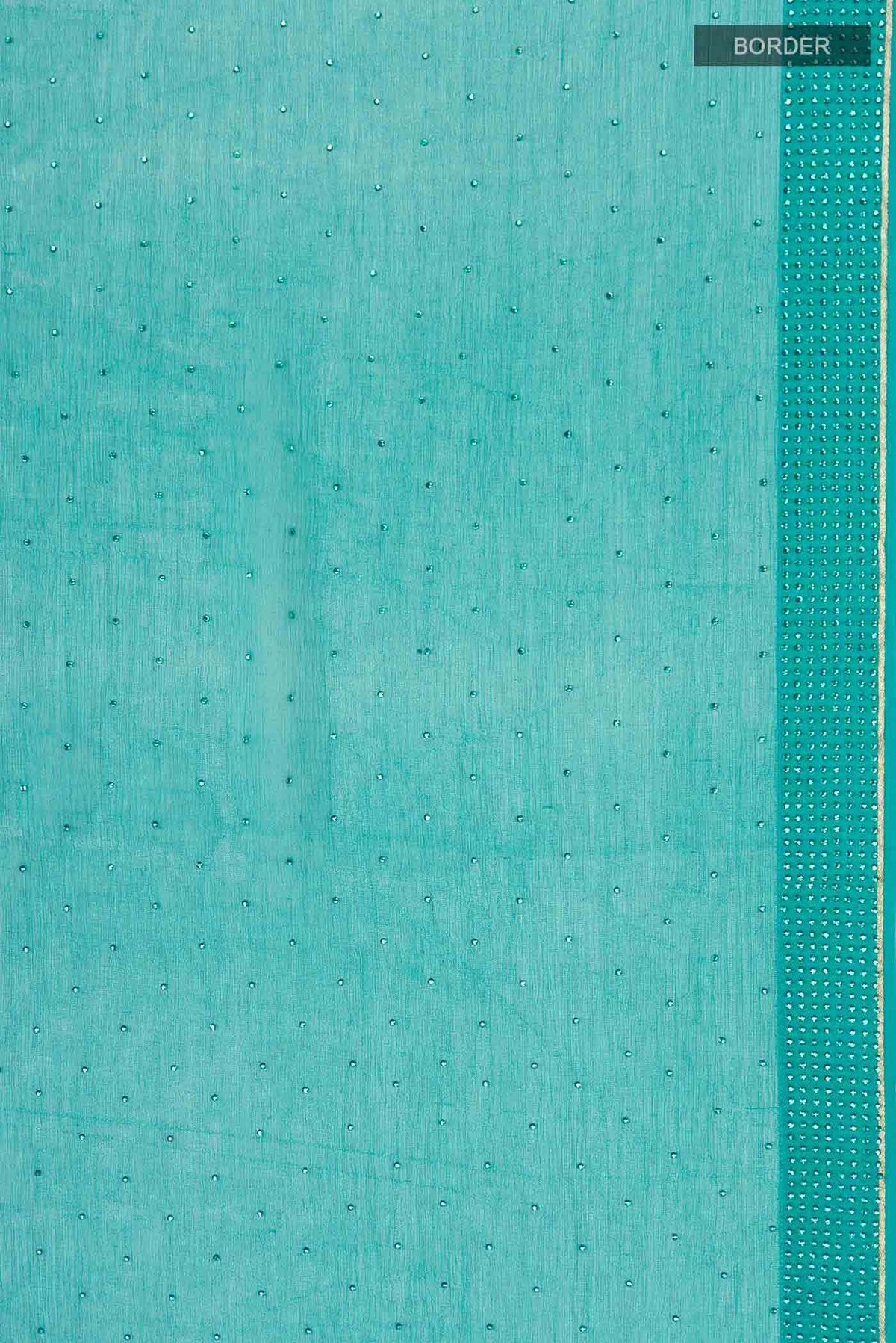 Teal Mysore Chiffon Saree