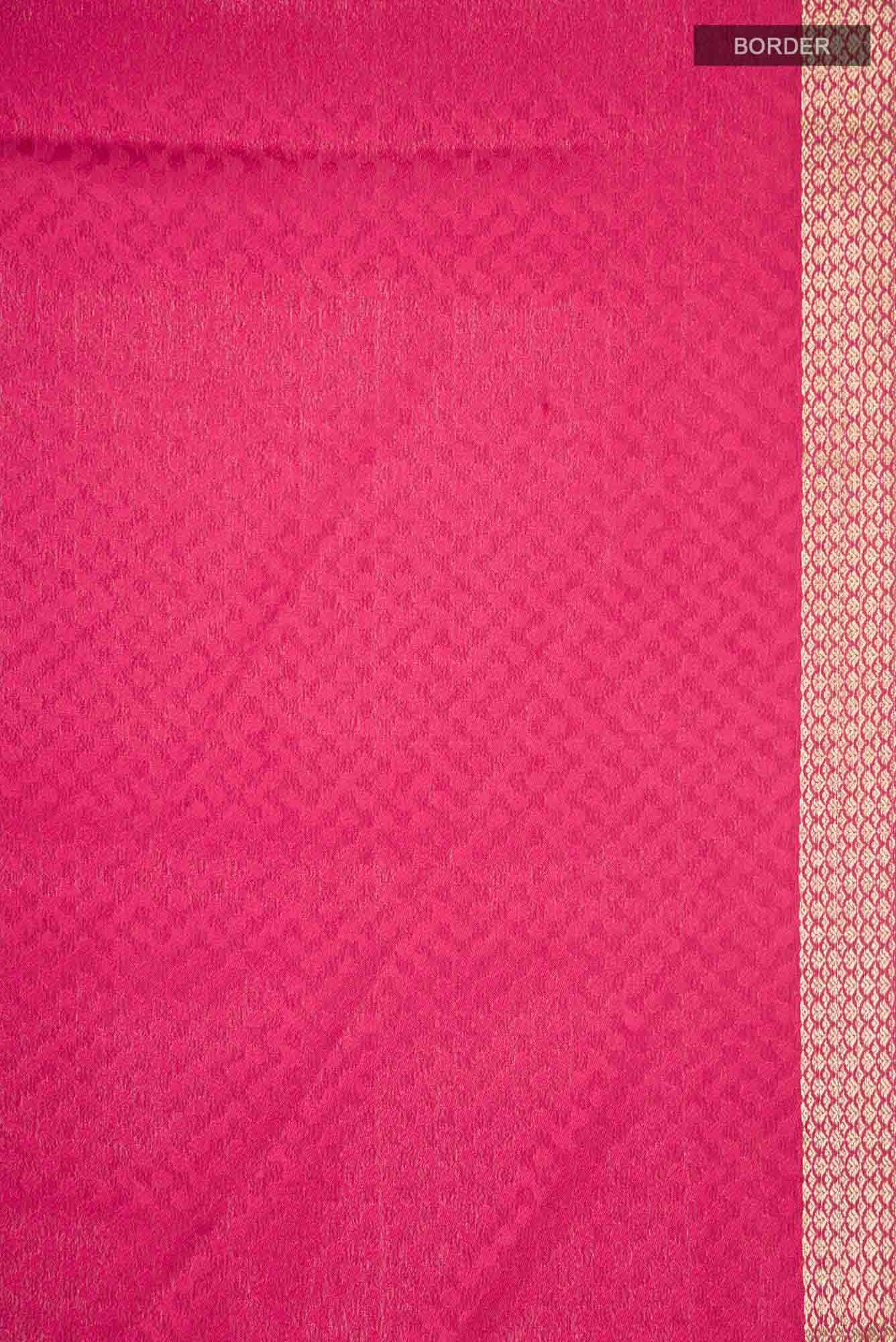 Pink Mysore Crepe Saree