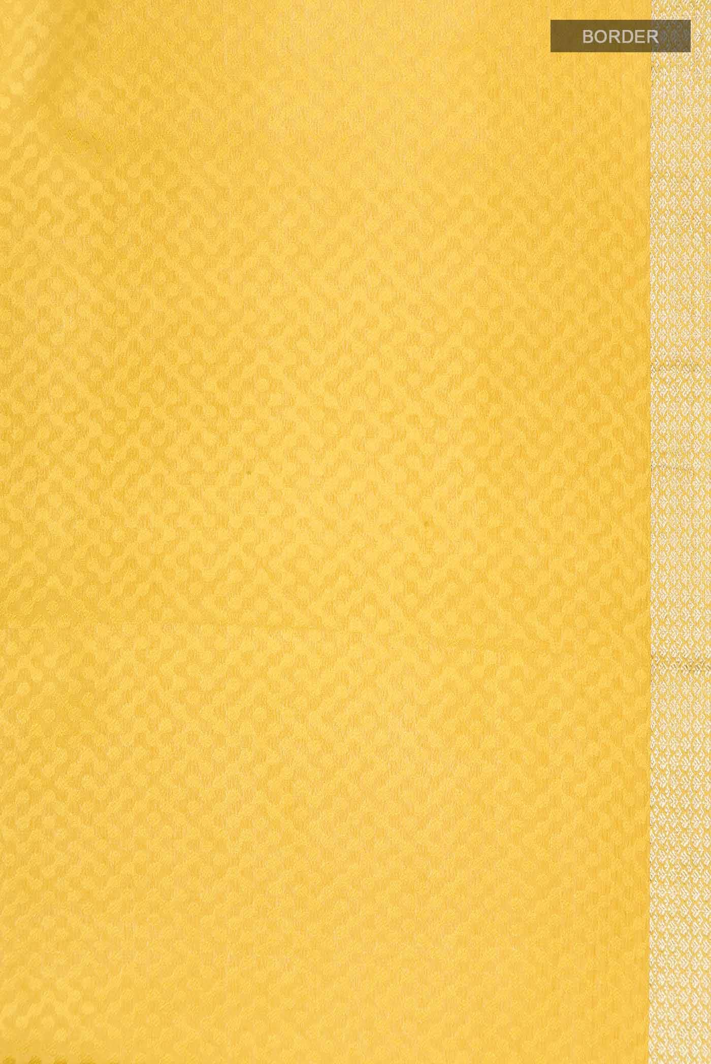 Yellow Mysore Crepe Saree