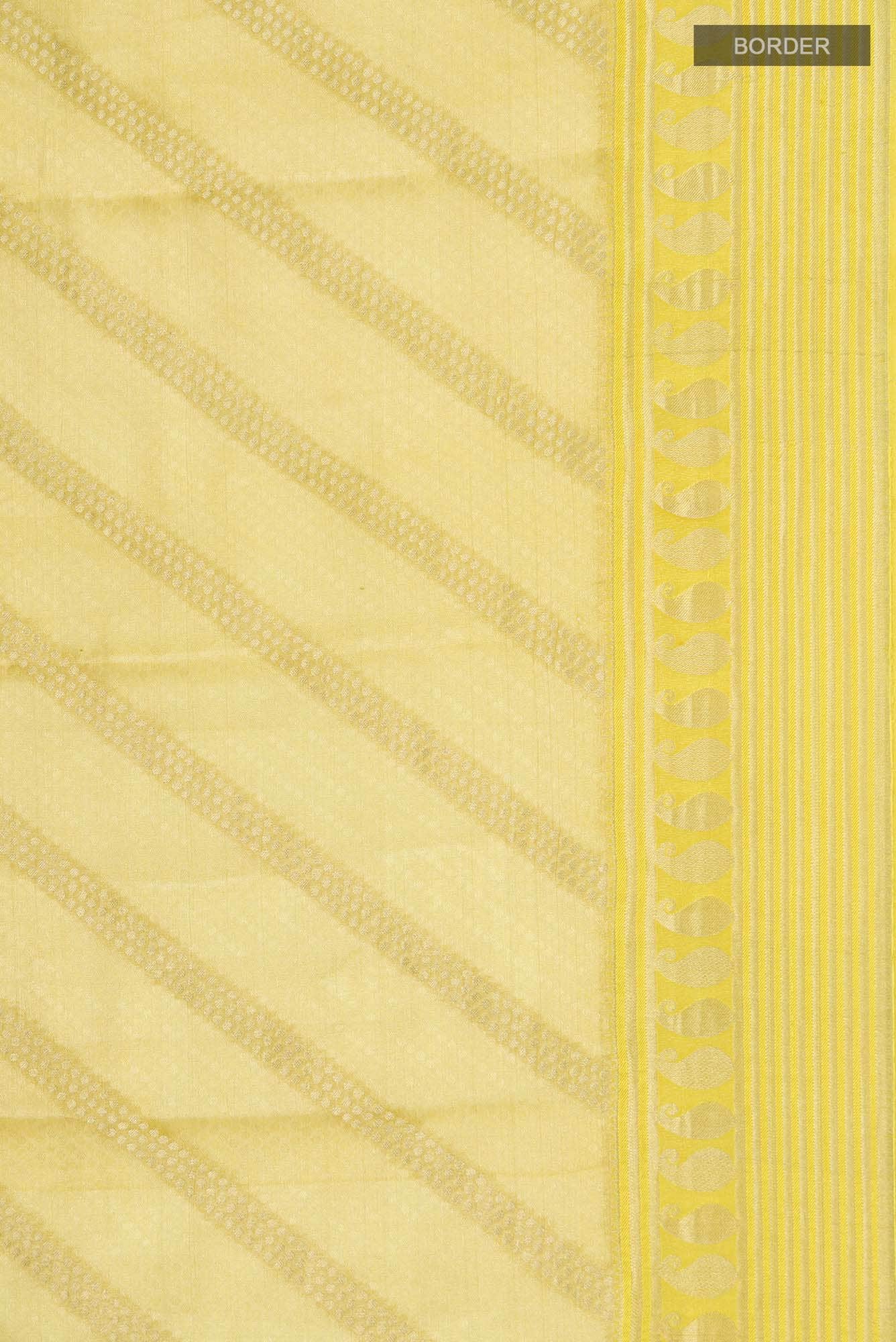 Yellow Mysore Georgette Saree