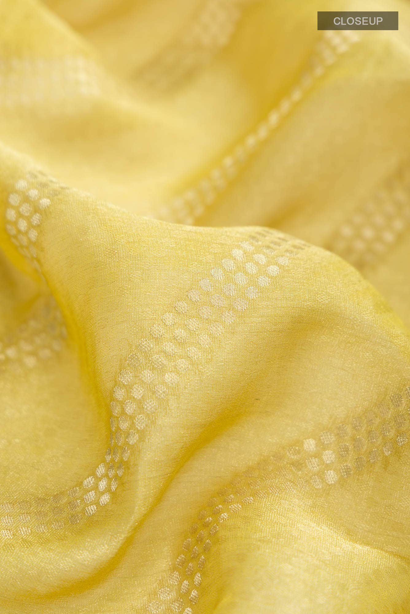 Yellow Mysore Georgette Saree