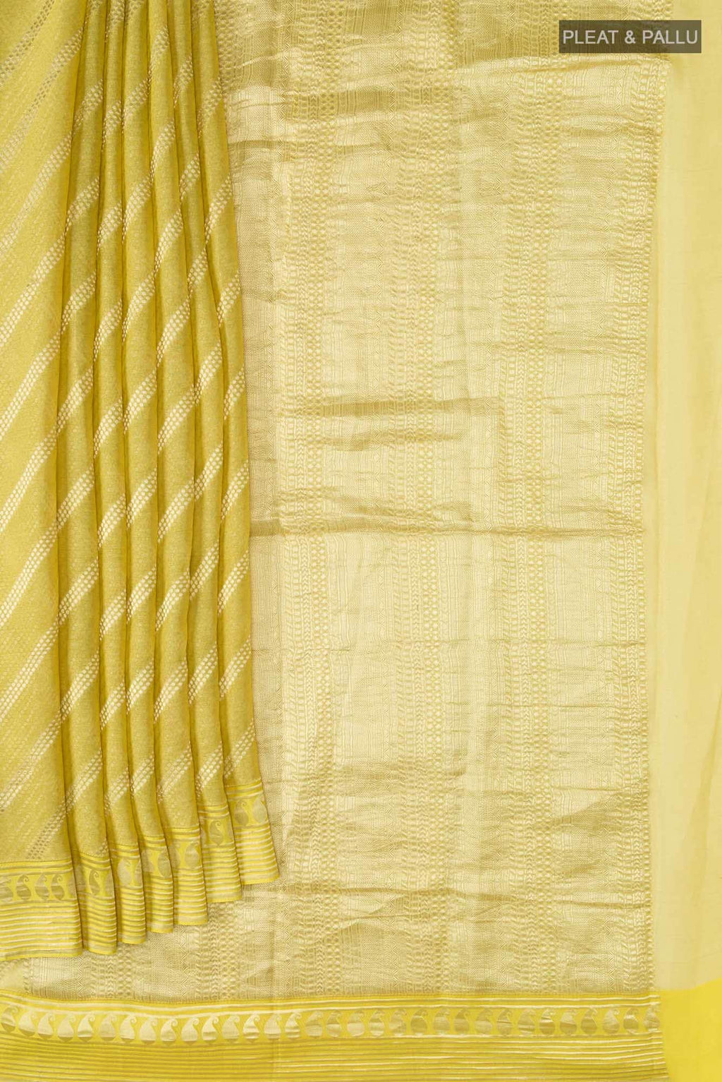 Yellow Mysore Georgette Saree
