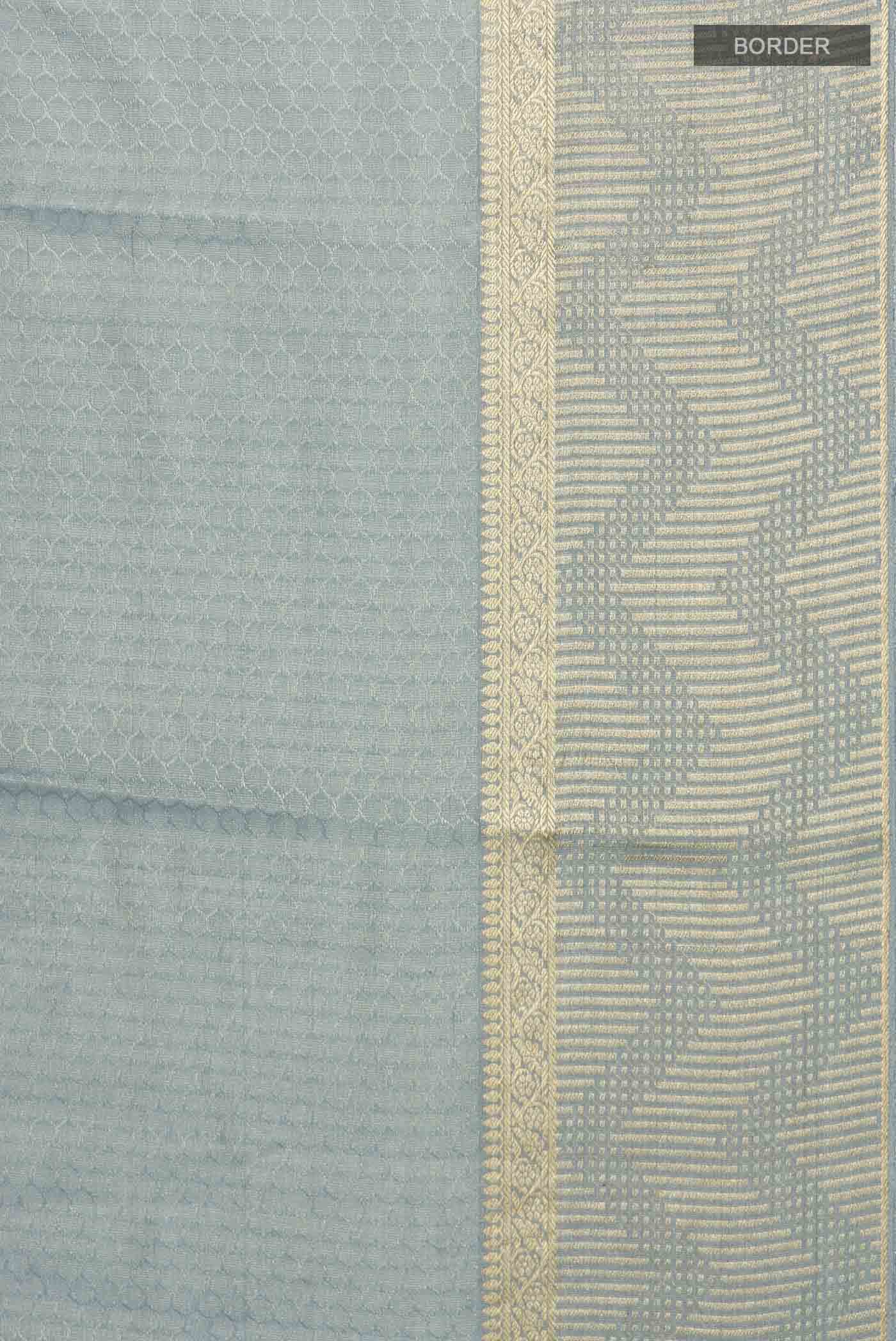 Blue Mysore Georgette Saree