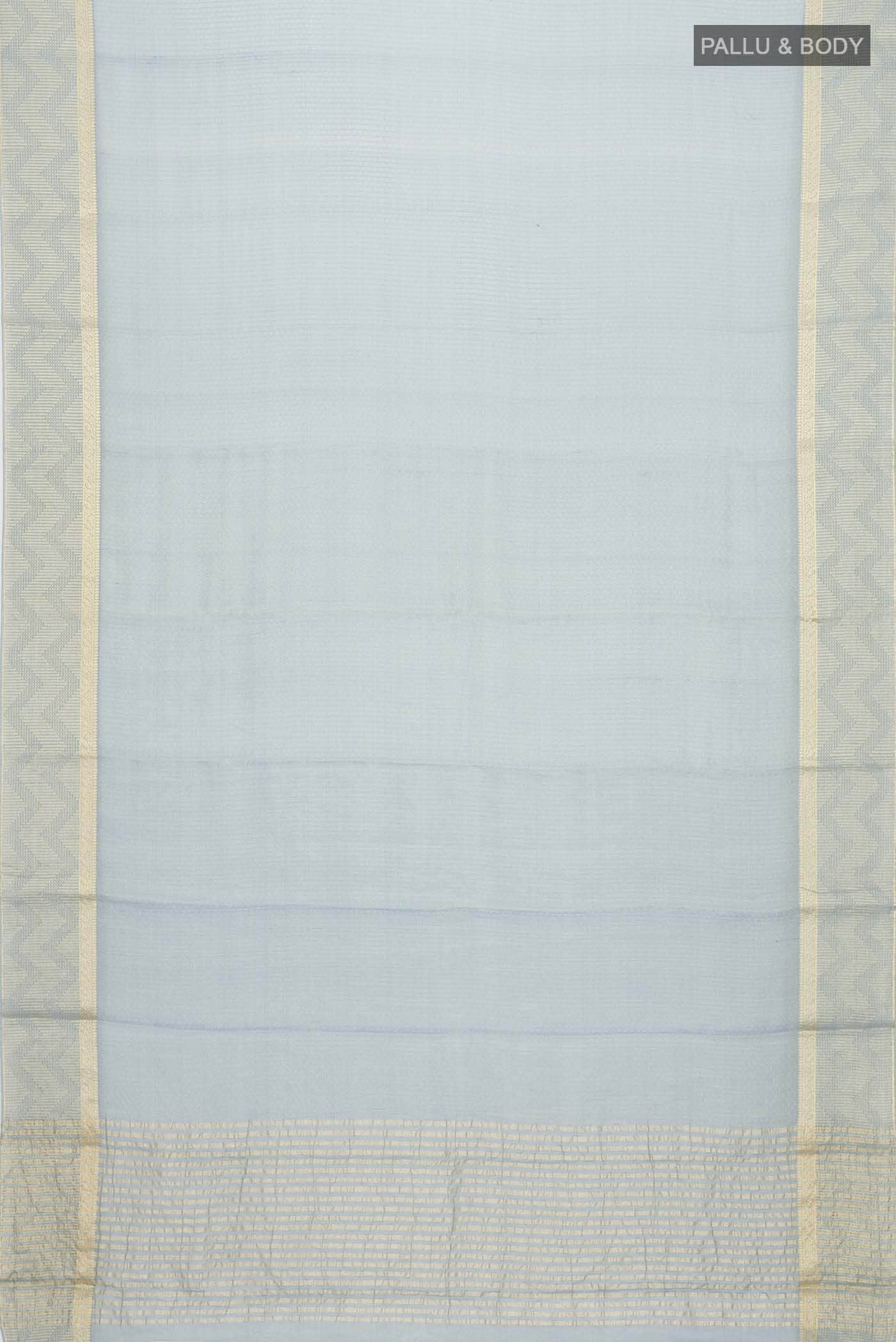 Blue Mysore Georgette Saree