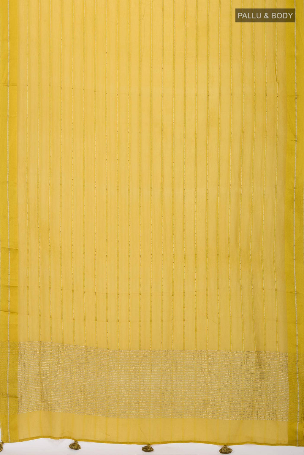Yellow Mysore Chiffon Saree