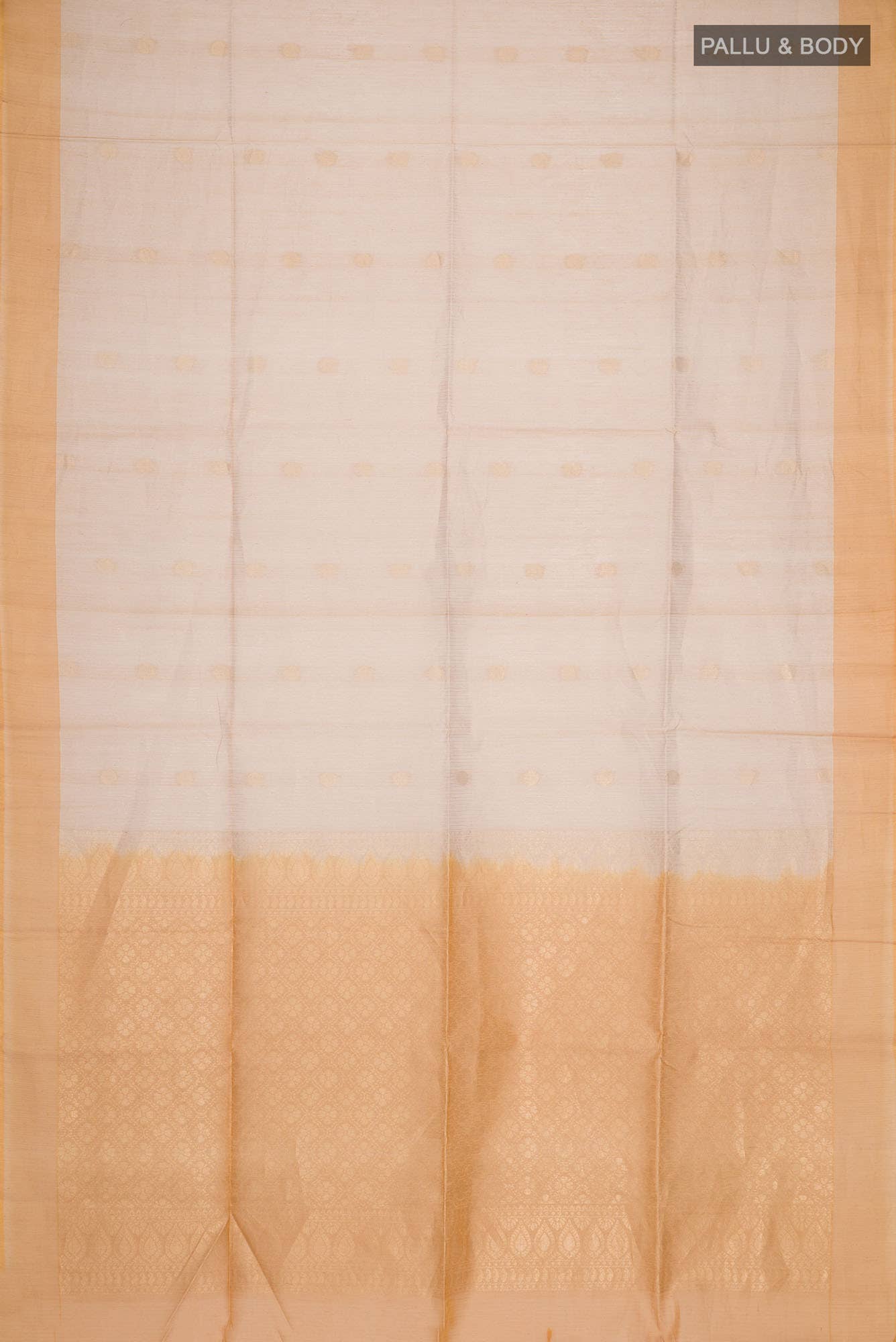 Beige Silk Cotton Saree