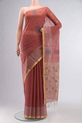 Rust Silk Cotton Saree