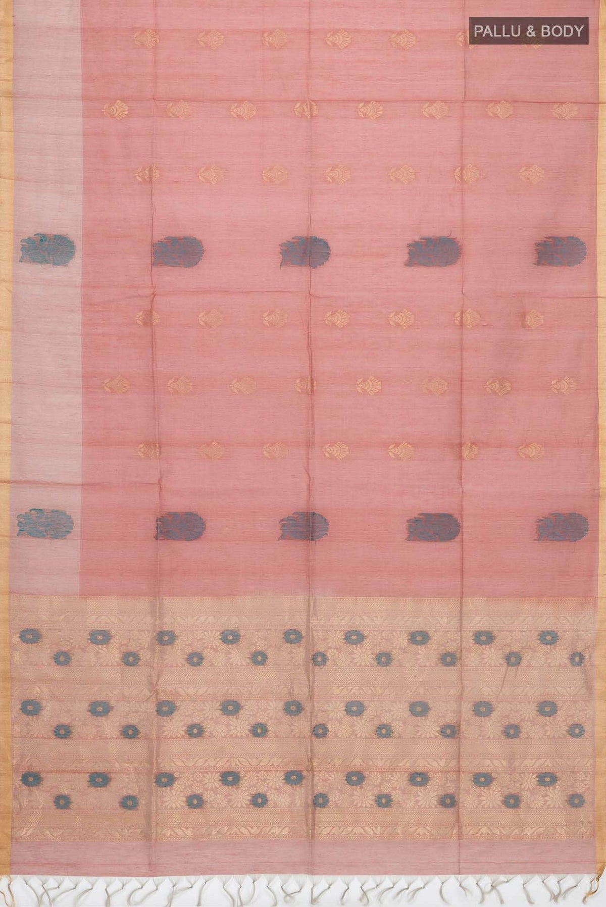 Rust Silk Cotton Saree