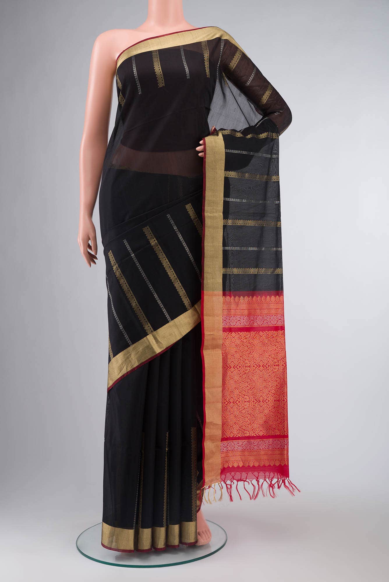 Black Silk Cotton Saree