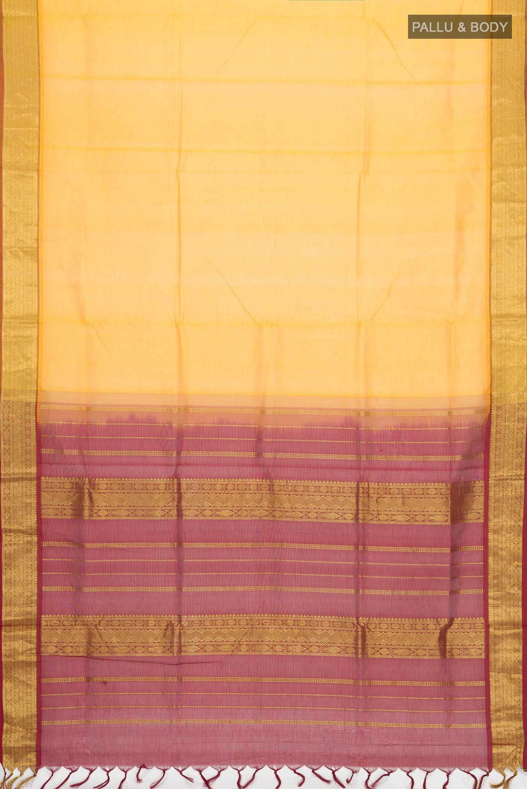 Yellow Silk Cotton Saree
