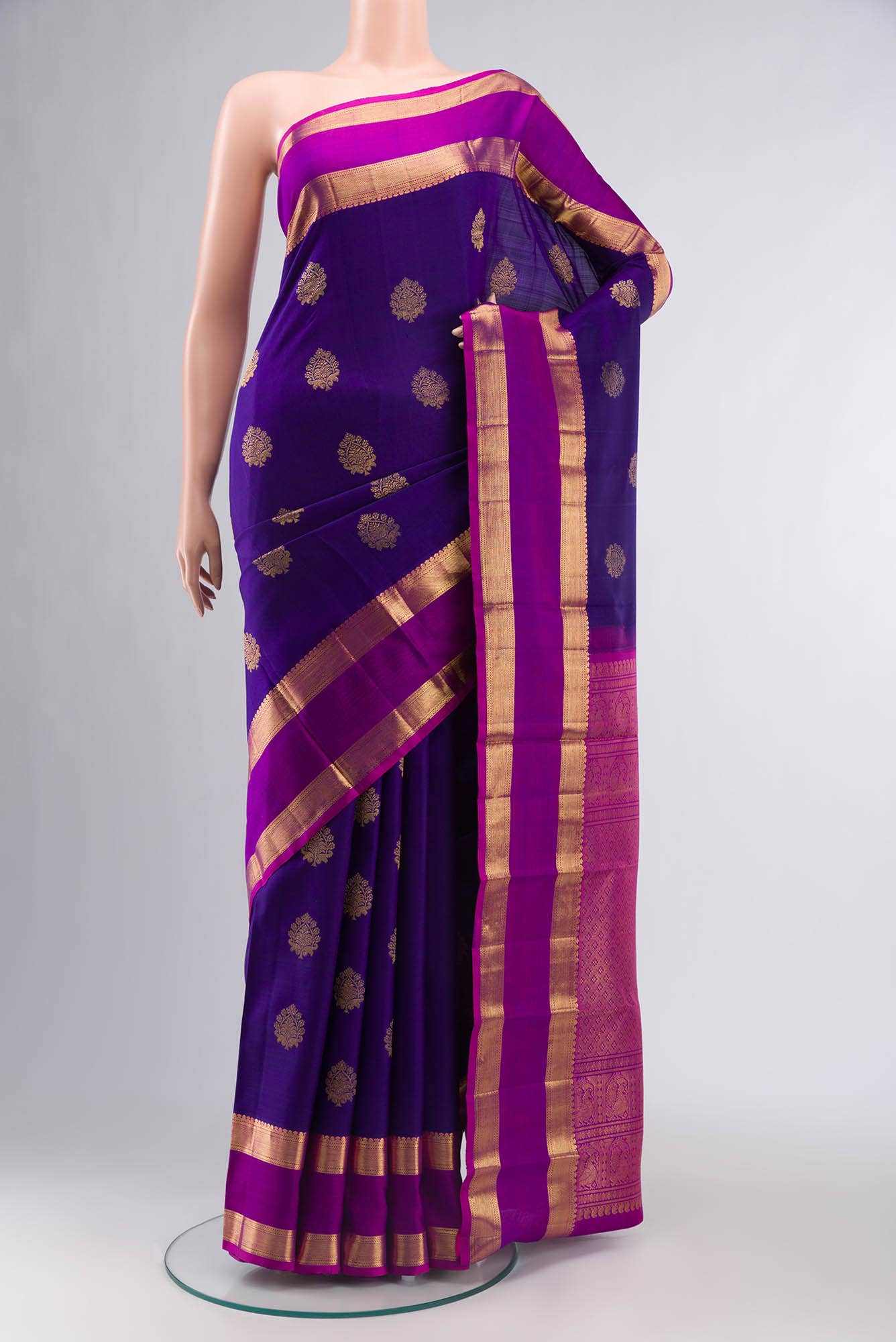 Blue Kanchipuram Silk Saree