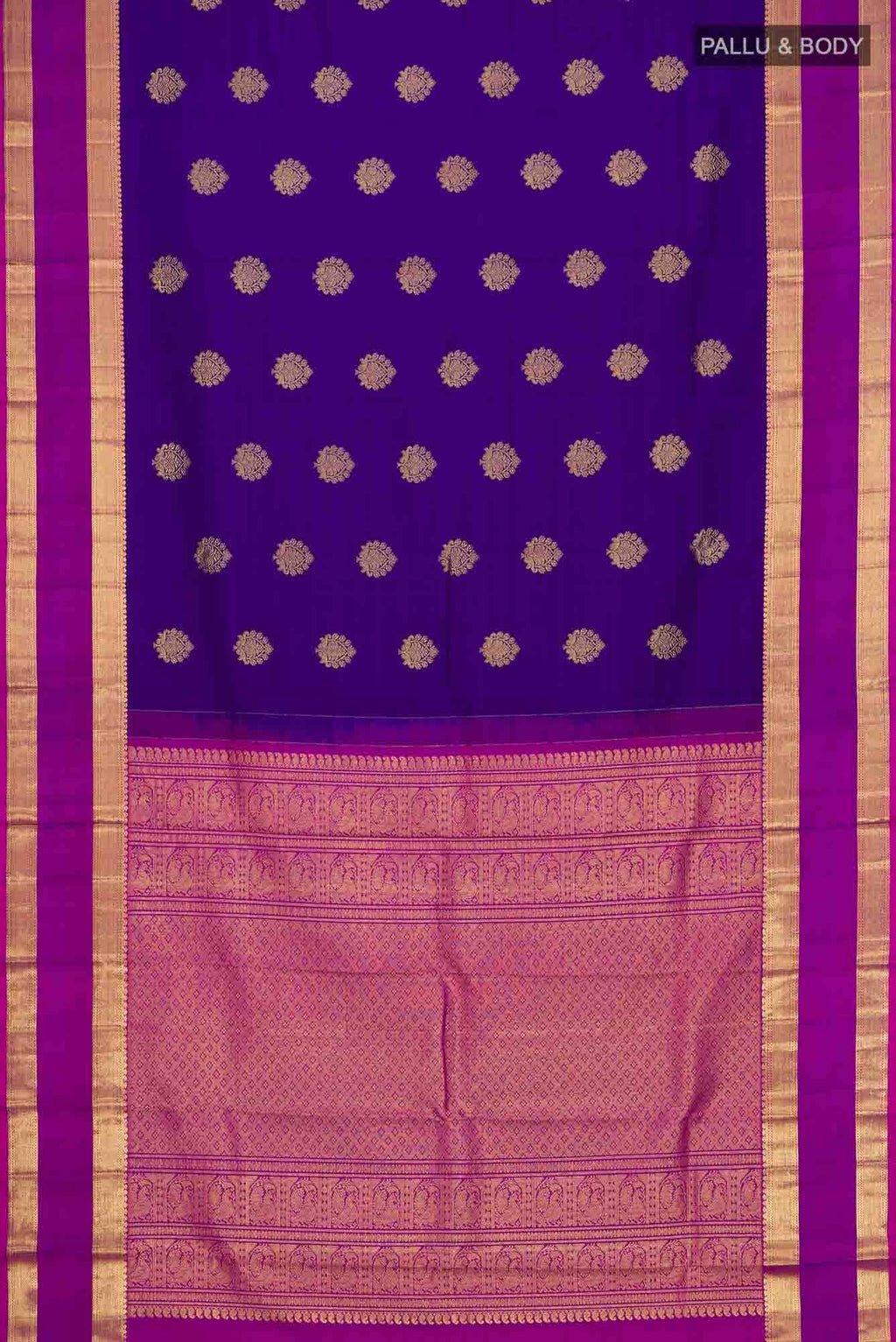 Blue Kanchipuram Silk Saree