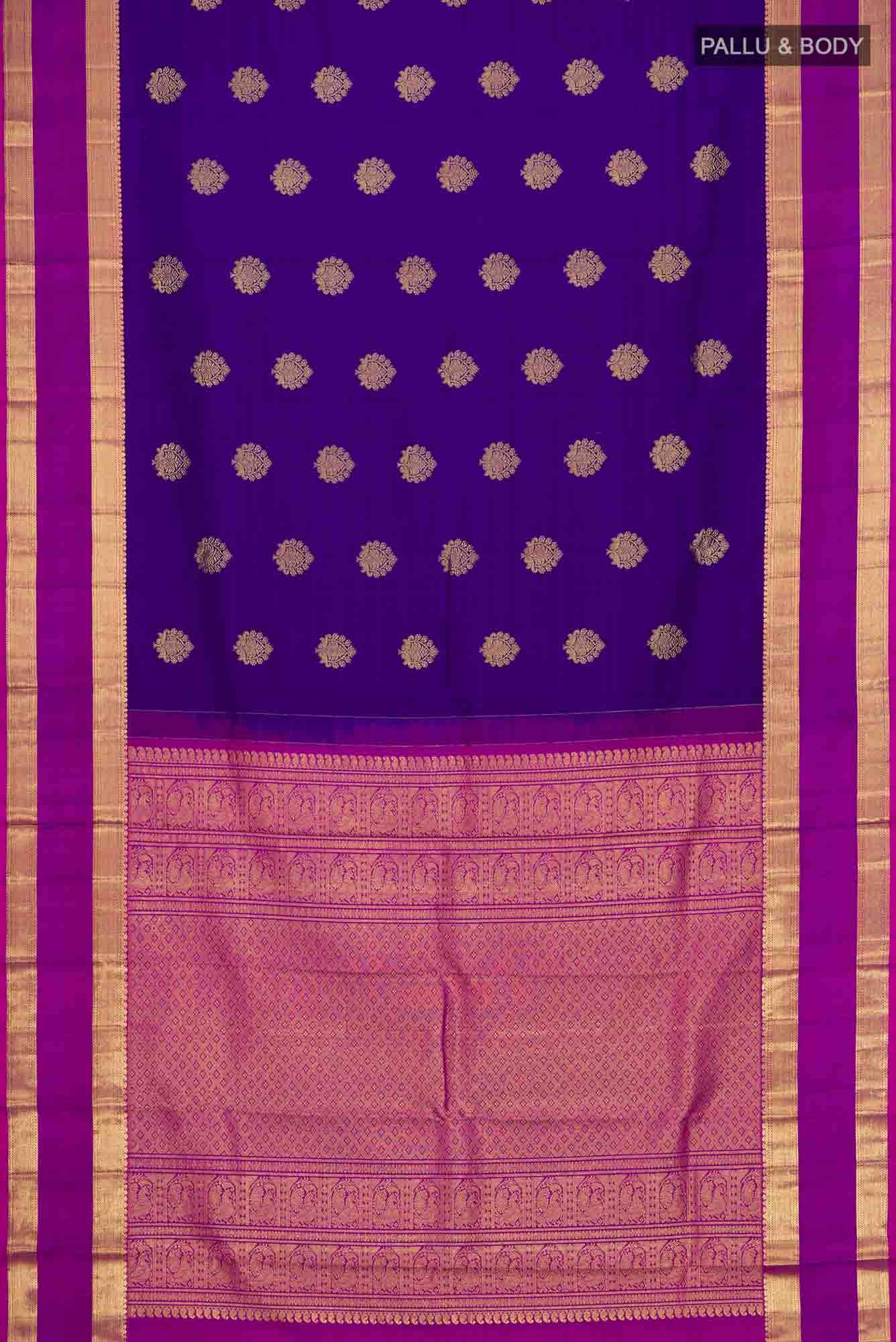 Blue Kanchipuram Silk Saree
