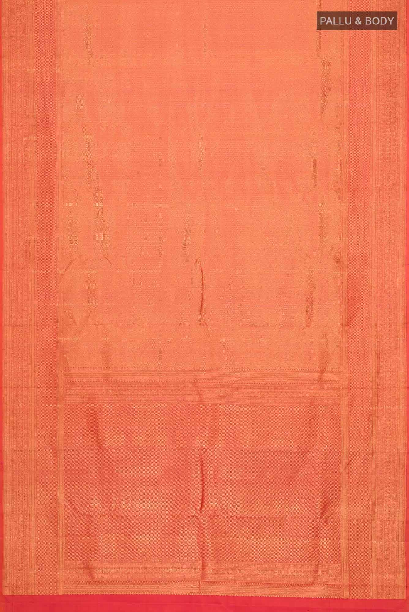 Orange with Pink Dual Tone Kanchipuram Silk Saree