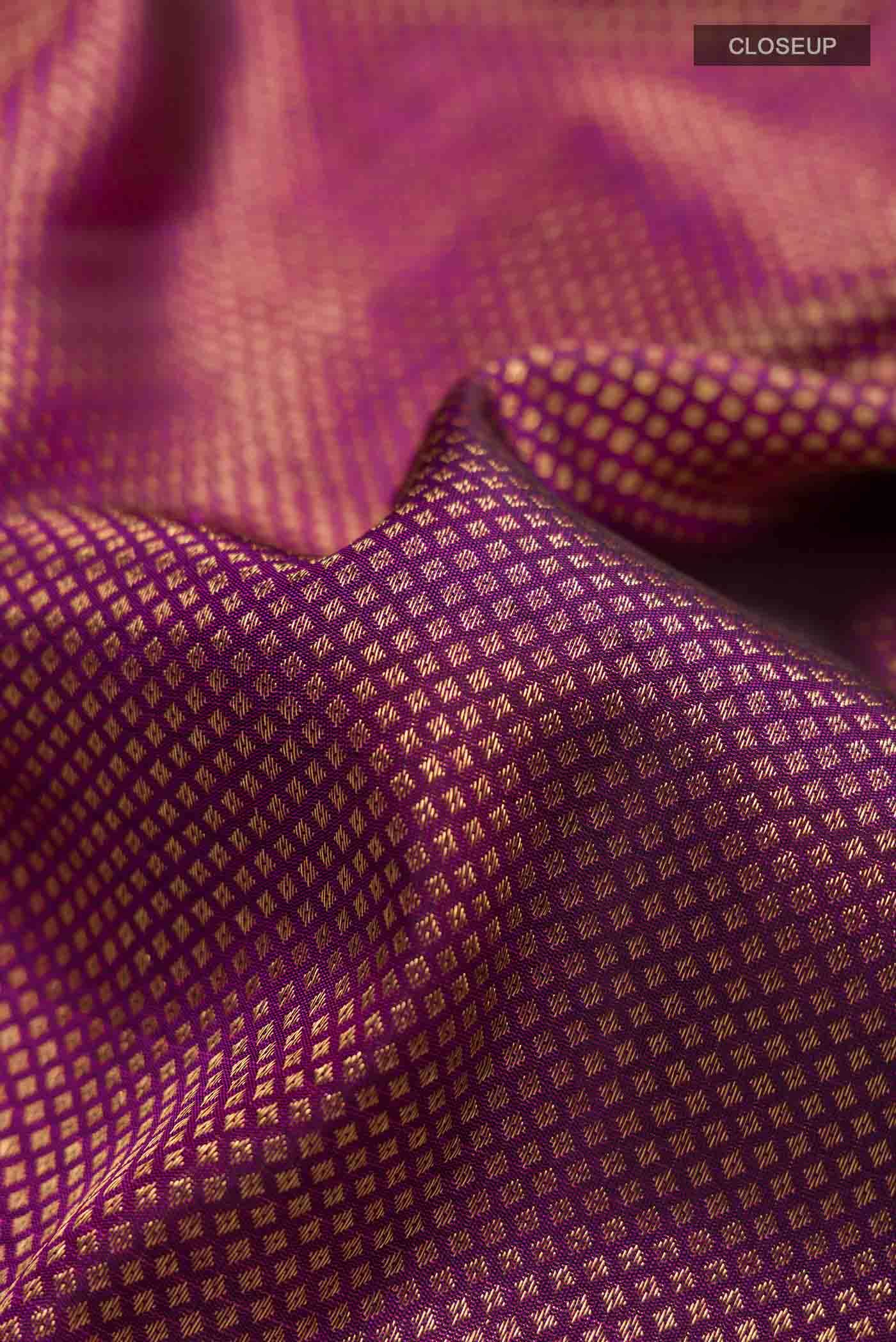 Purple Kanchipuram Silk Saree