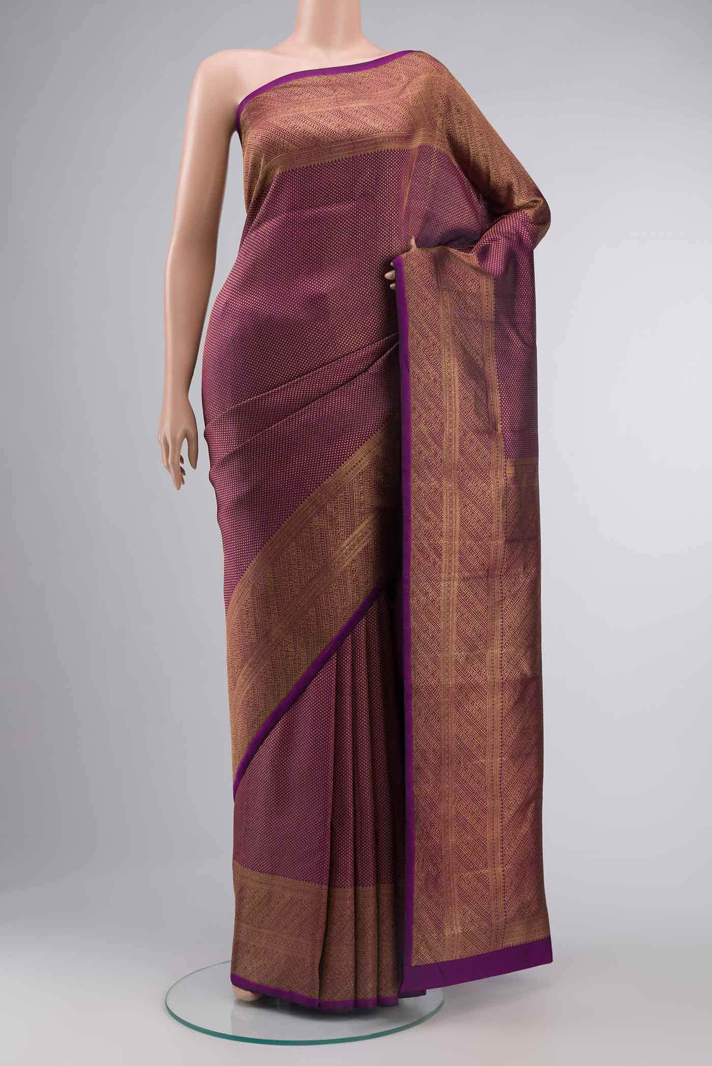 Purple Kanchipuram Silk Saree