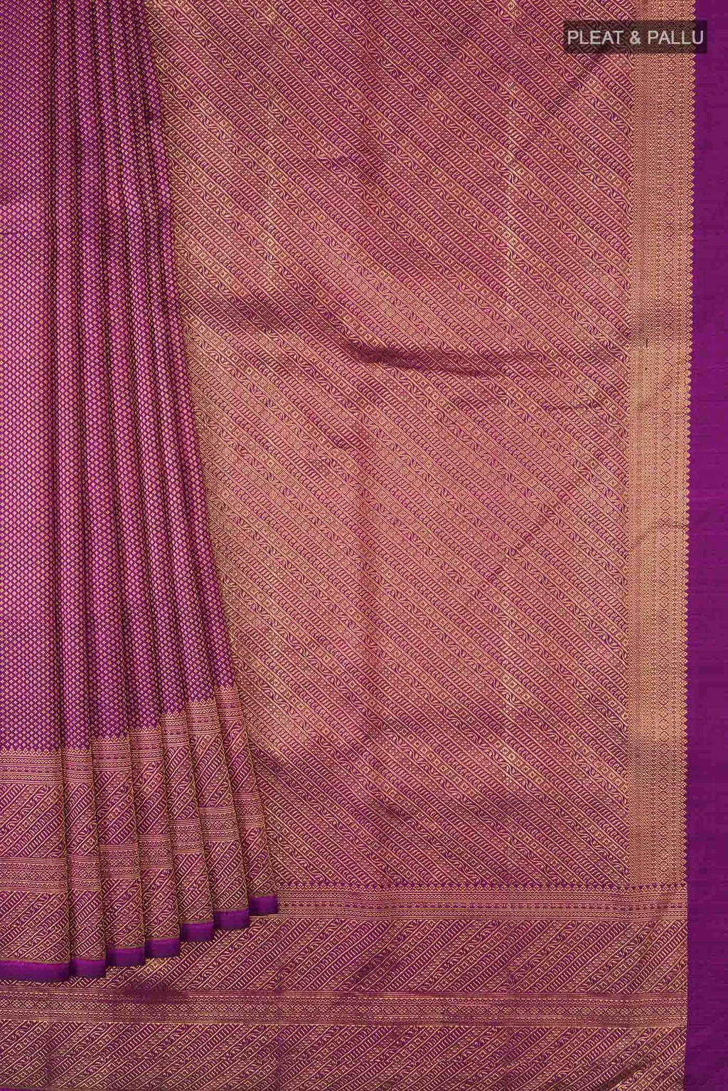 Purple Kanchipuram Silk Saree