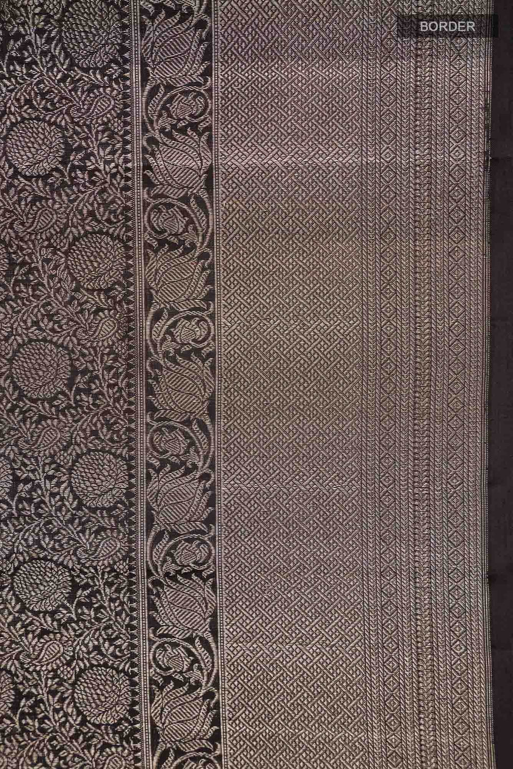 Black Kanchipuram Silk Saree