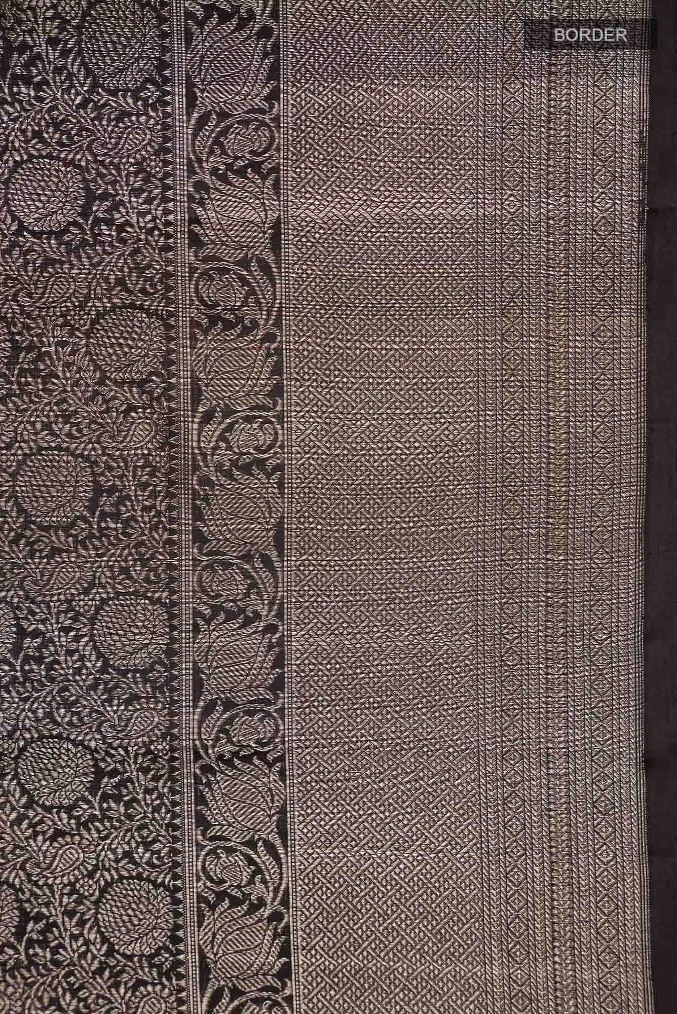 Black Kanchipuram Silk Saree