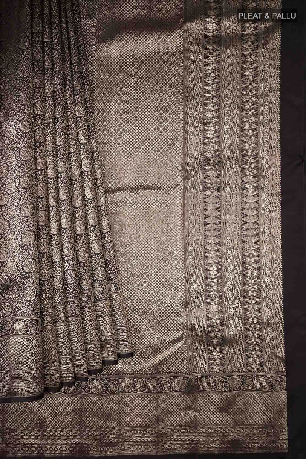 Black Kanchipuram Silk Saree