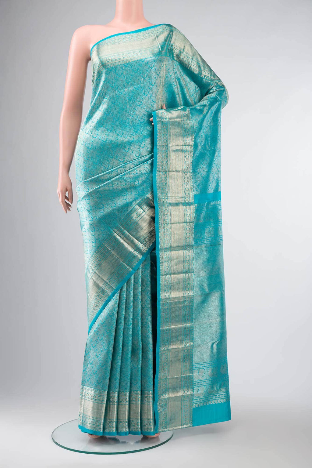 Blue Kanchipuram Silk Saree