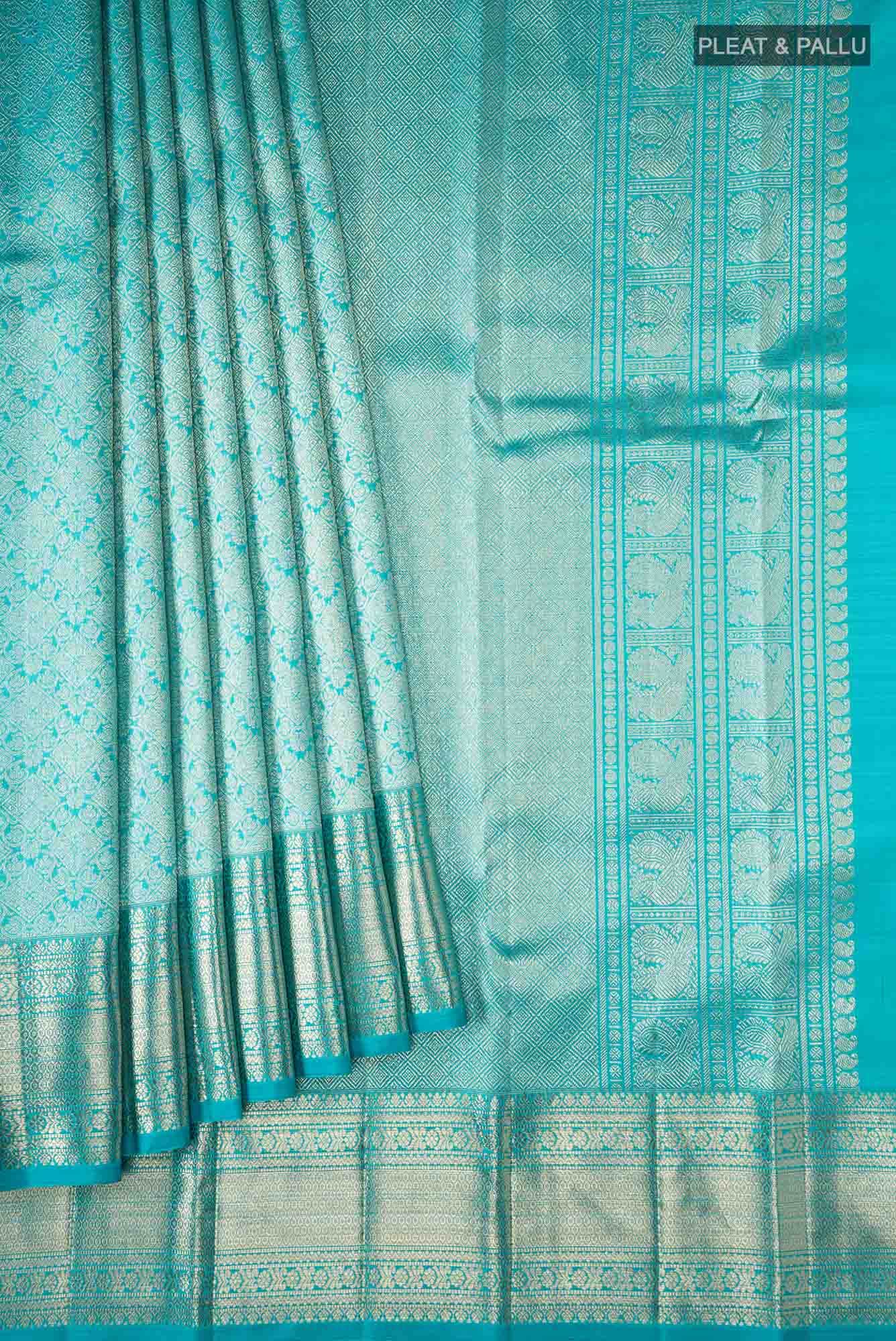 Blue Kanchipuram Silk Saree