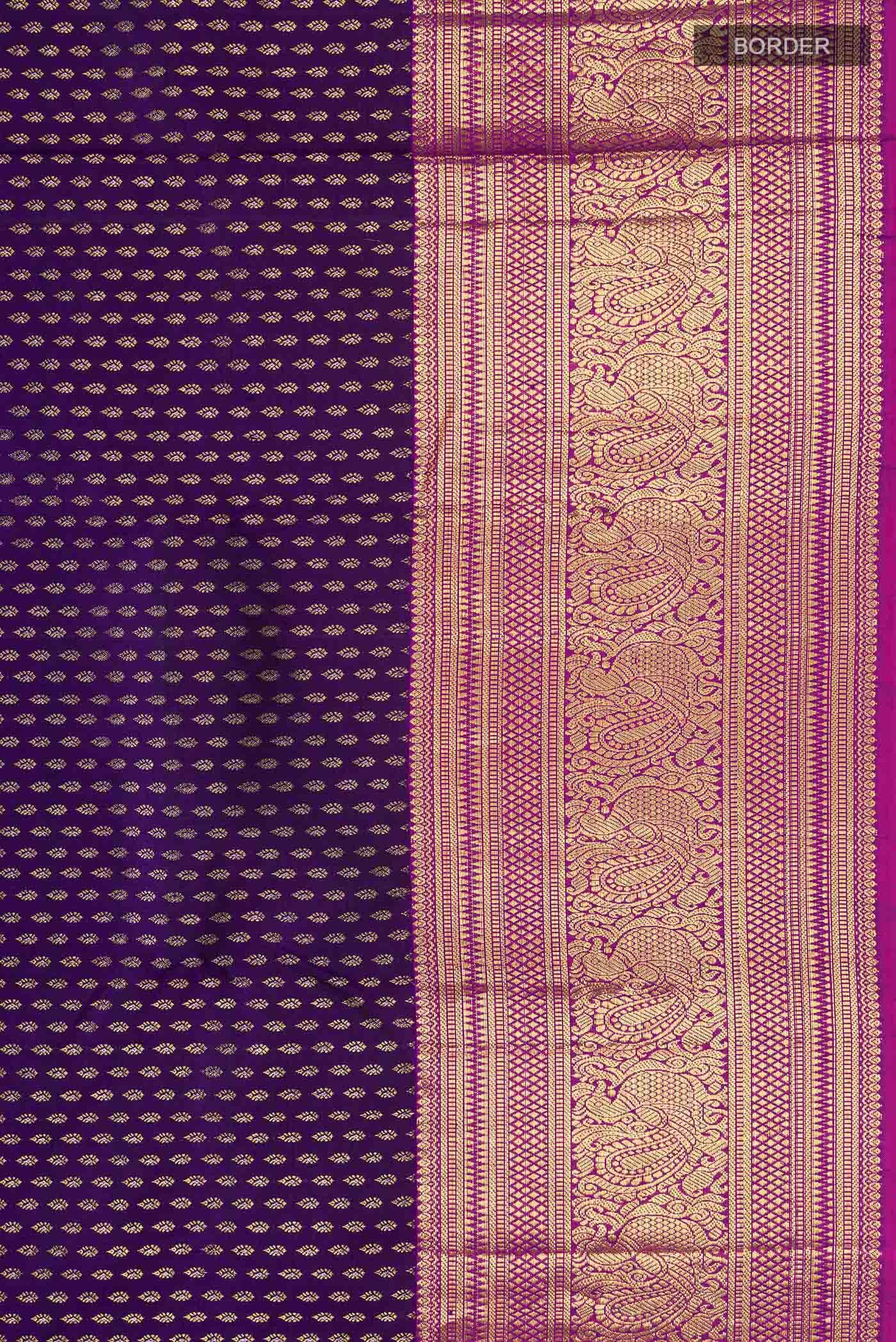 Navy Blue Kanchipuram Silk Saree