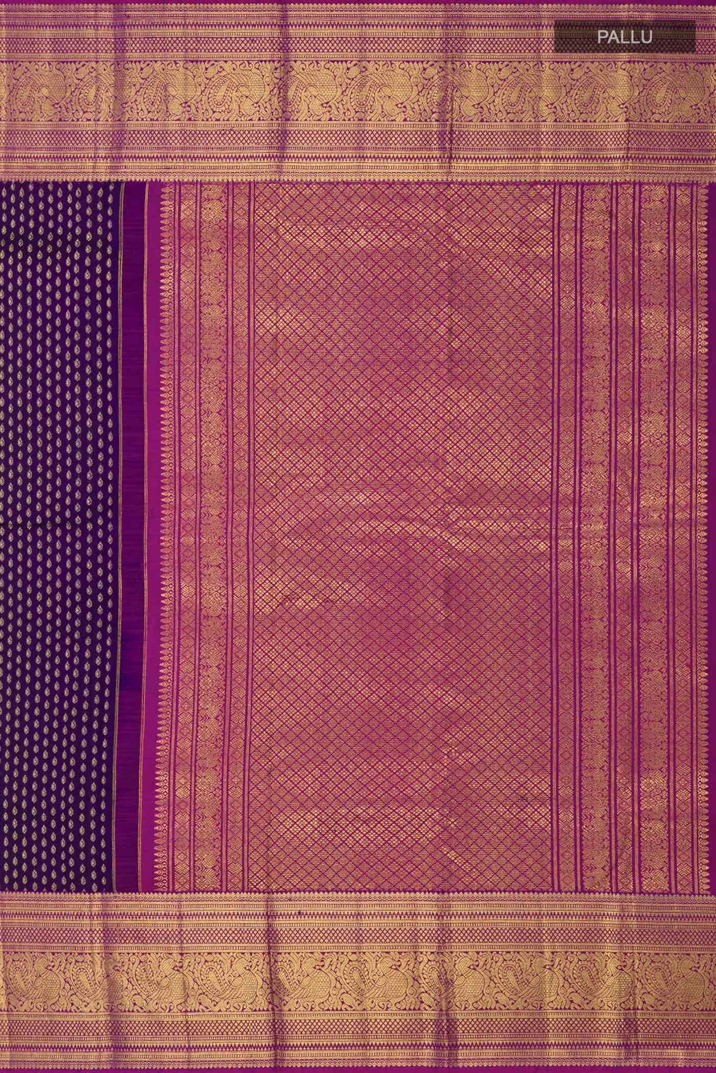 Navy Blue Kanchipuram Silk Saree