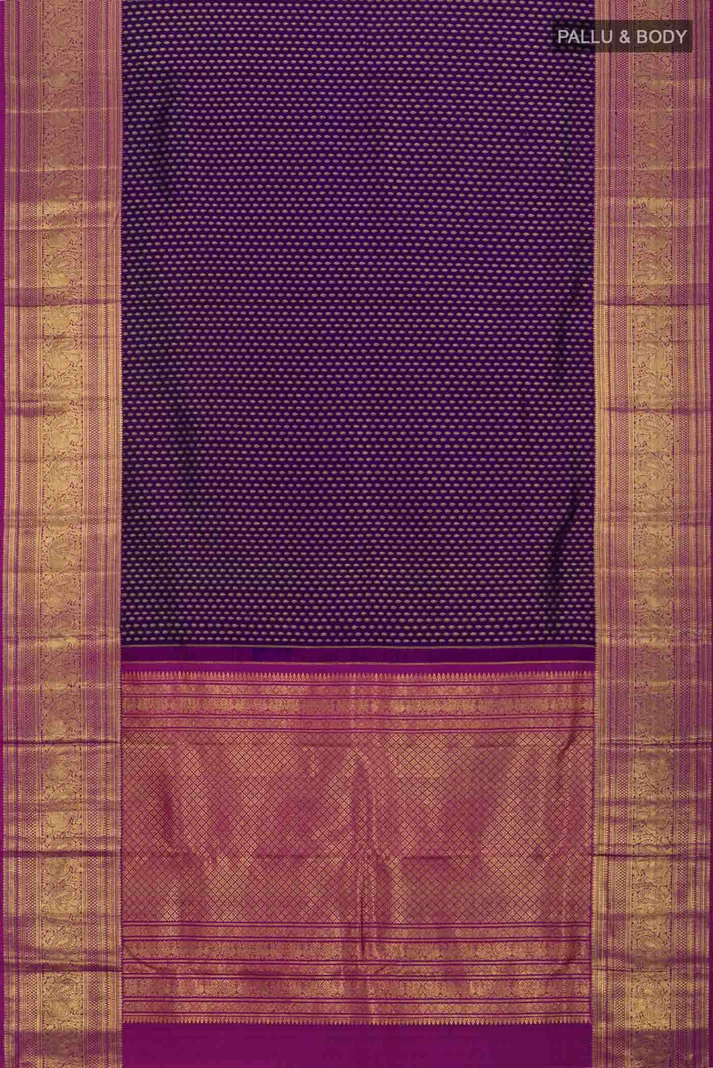 Navy Blue Kanchipuram Silk Saree